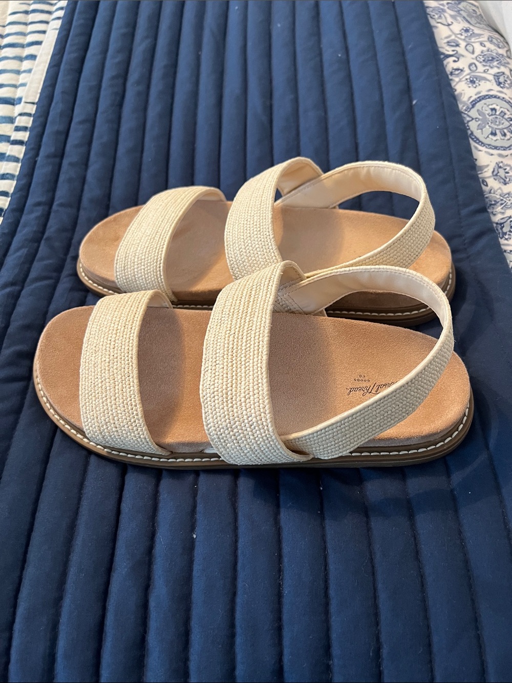 Universal Thread Cream Braided Double-Strap Slingback Sandals